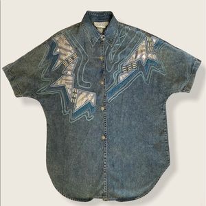 Vintage 80’s Denim Maurada Blouse